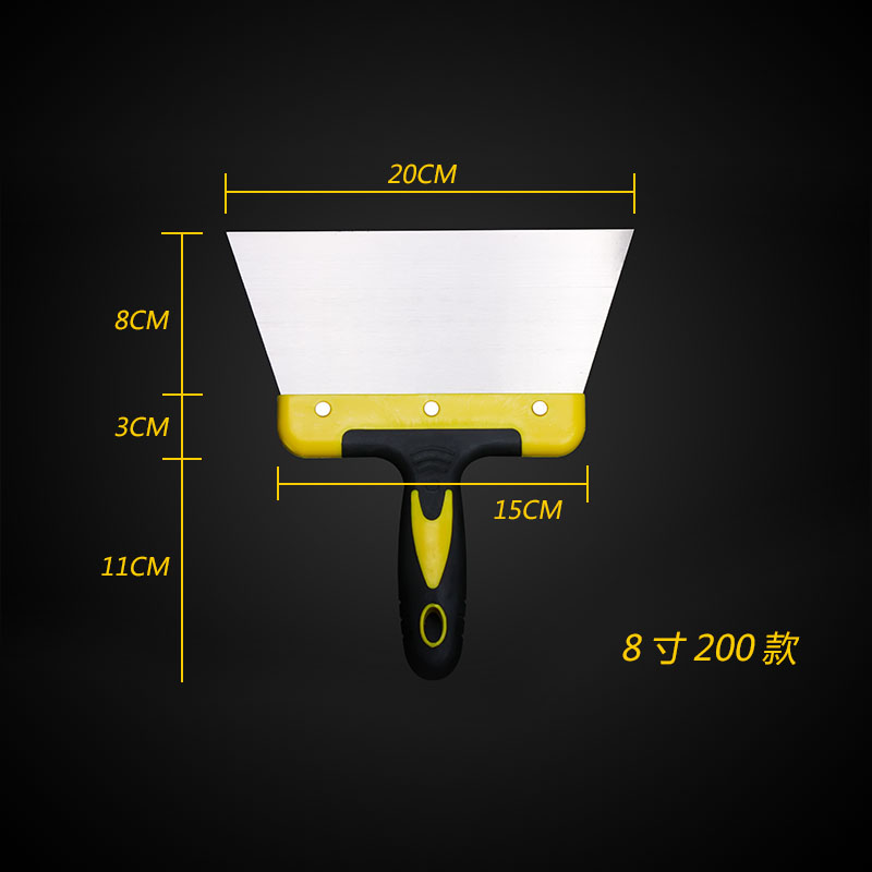 鲁峰镜面油灰刀 加宽清洁刀 油漆腻子刮刀 耐用 保洁水泥铲去污用