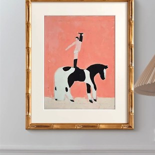 常玉八尾金鱼法式中国风复古小众艺术软装挂画餐厅书房墙面装饰画