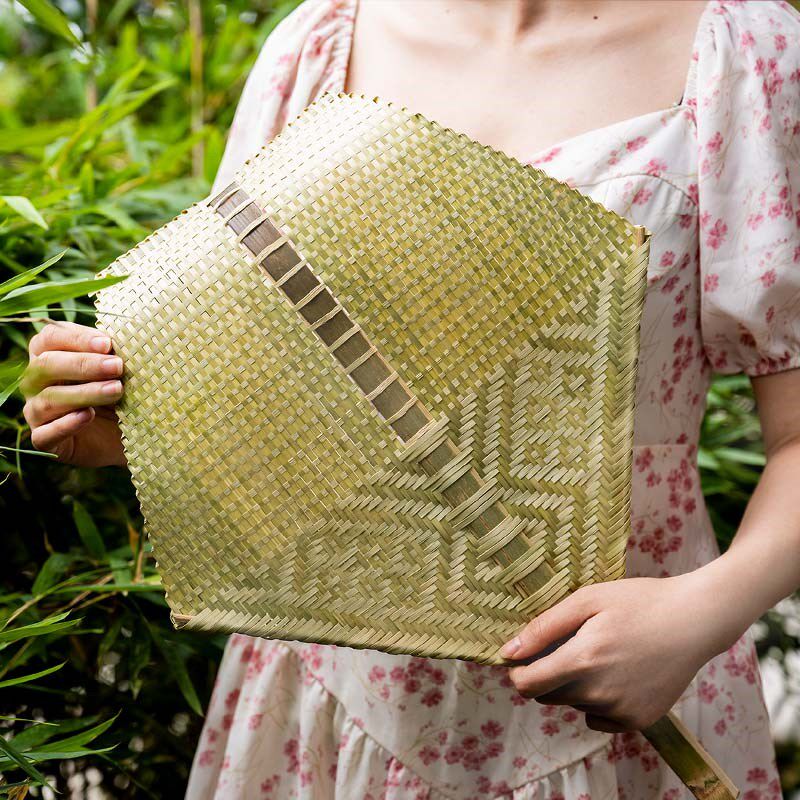 天兴桥手工竹编扇子全竹扇老式大蒲扇编织竹子团扇夏季扇纳凉古风