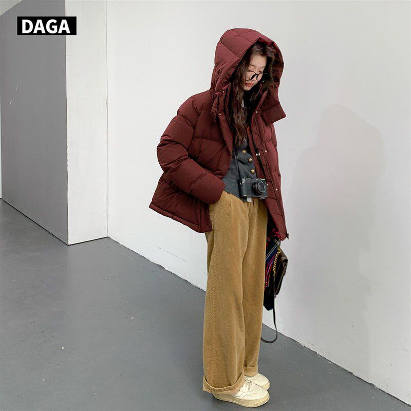 DAGA高定新年红色短款羽绒服女士高端洋气小个子外套冬季2025新款