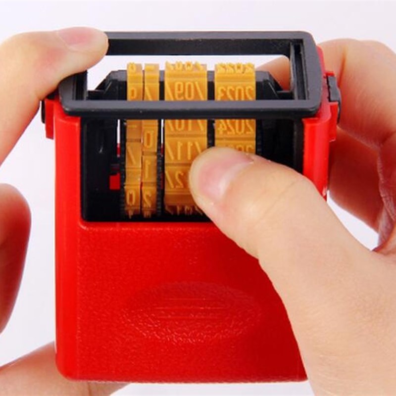 陈百万打码机a5塑料袋瓶盖可调改码神器生产日期印章印码器D4油墨