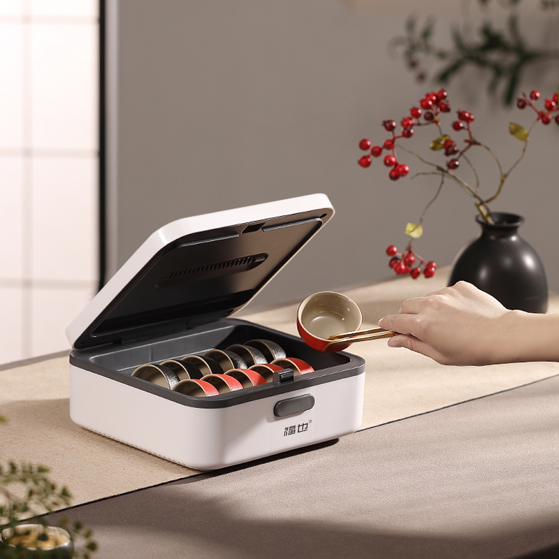 福也茶杯迷你消毒盒办公室小型功夫茶杯茶具消毒柜台式消毒机家用
