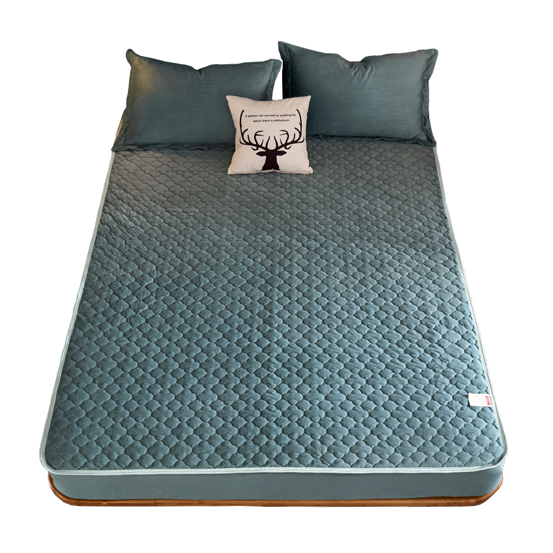 加厚珊瑚绒床笠单件毛绒面床斗笠床罩夹棉加绒床单床垫保护套防滑