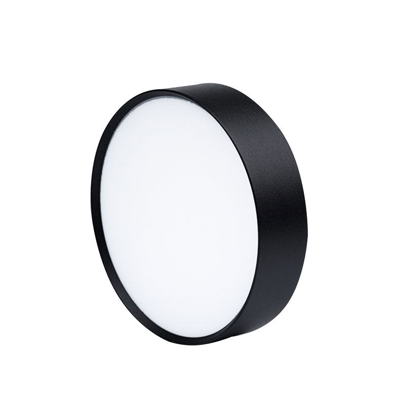 黑色超薄led明装筒灯4寸免钻孔三色变光天花板灯12W15W客厅过道阳