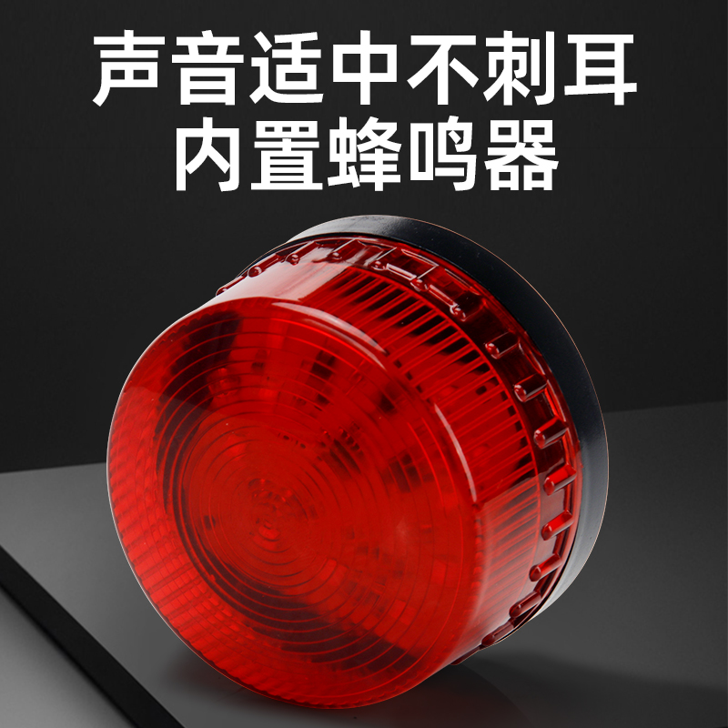 LED小型频闪警示闪光灯报警闪烁灯220V24V12V声光警报器LTE-5061J
