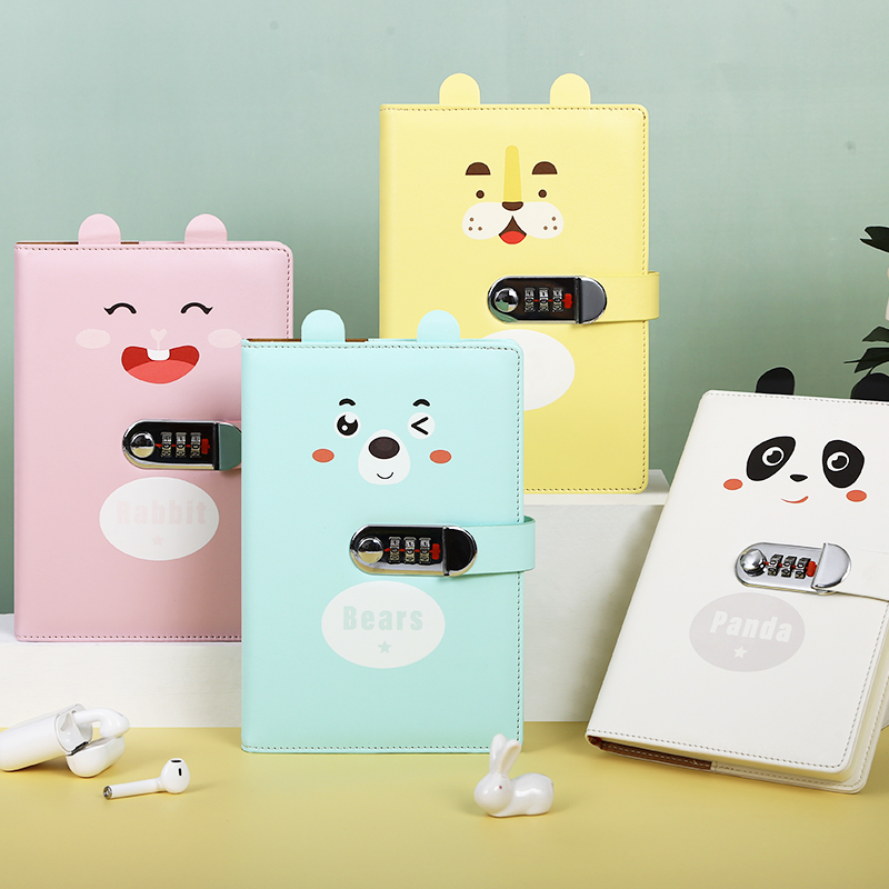 A5可爱密码本高颜值中小学生带锁日记本小清新记事本学生笔记本子