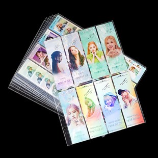 A4人生四格活页卡册替芯竖八宫格内页追星卡片收集11孔收纳册卡页