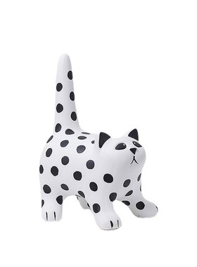 北欧风格波点猫咪陶瓷摆件客厅电视柜儿童书柜样板间玄关卡通装饰