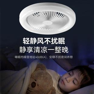 小型风扇灯创意吸吊两用型e27螺口吸顶阳台灯LED遥控静音吊扇灯