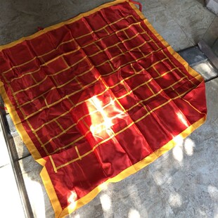 袈裟用品了尘和尚方格块袈裟棉布金边祖衣僧衣僧服七衣缦