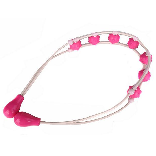 拉背条瘦滚珠腰腿颈肩背部按摩器材身体滚轮按摩条手动拉背器男女