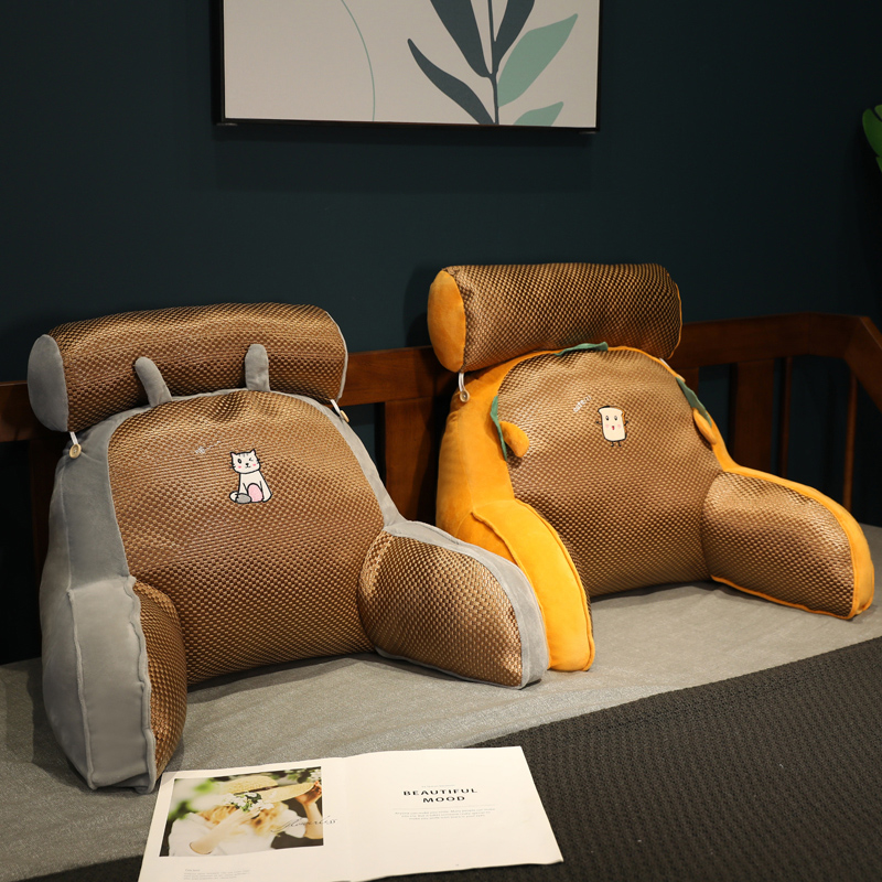 凉席床头靠垫软包沙发大靠背宿舍床上靠枕枕头床靠护腰枕抱枕夏季