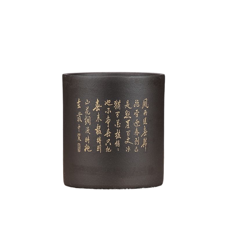 精品多肉花盆陶瓷紫砂盆景盆小兰花云竹菖蒲盆圆笔筒盆桌面古典款