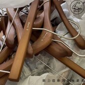 架 夹胡桃色实木防掉高档木质裤 衣架服装 店专用防滑无痕橡木衣撑裤