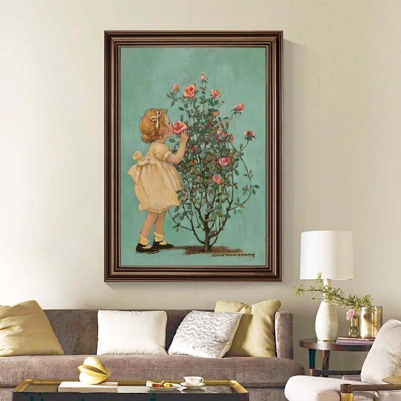 美式梵高向日葵装饰画大芬油画客厅玄关挂画欧式卫生间洗手间餐厅