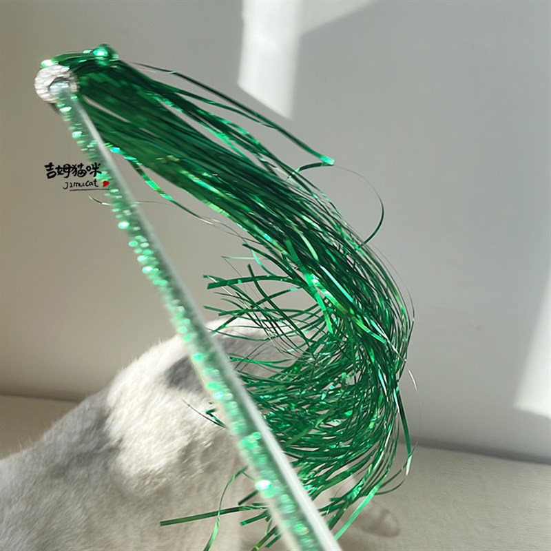 BuLing~水钻闪闪的丝逗猫棒哗啦啦流苏猫咪自嗨斗猫玩具穗穗响纸