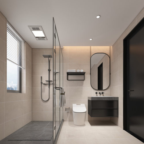 推荐质感素色卫生间瓷砖墙砖400x8E00厕所水泥灰浴室瓷砖柔光仿古