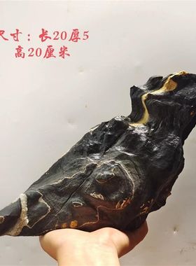 天然石灵璧石盆景石 鱼缸造景 龟纹石 根抱石 花盆造景  盆景石料