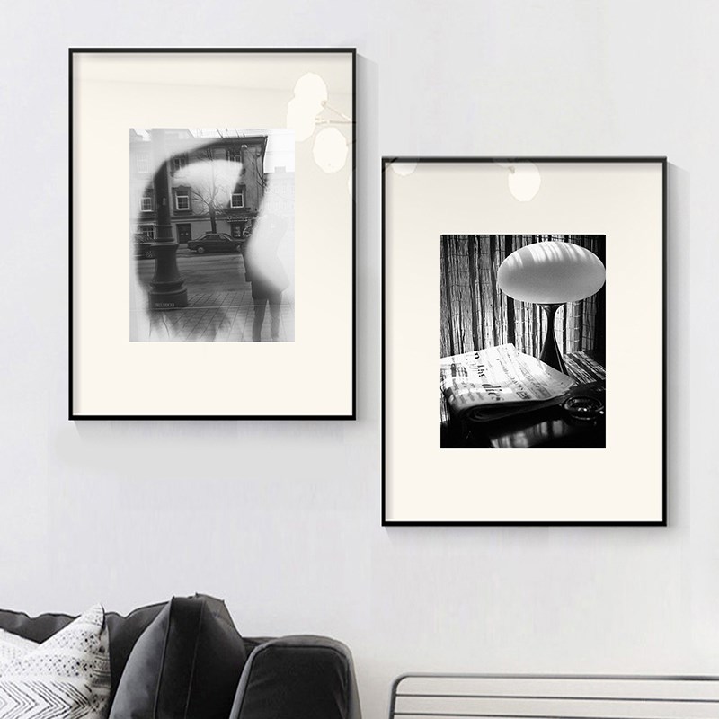 婚纱照相框 挂墙宫格相框相片打印加相框黑色高级相框定制照片墙