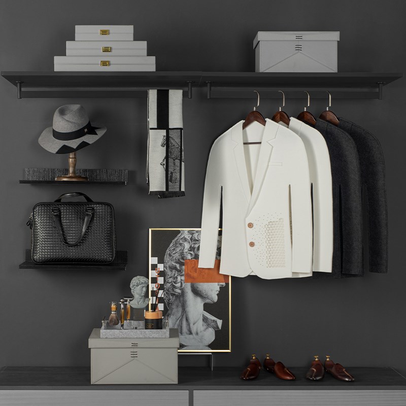 毛毡道具衣服样板房收纳箱摆件定制衣柜展厅装饰品组合衣帽间软装