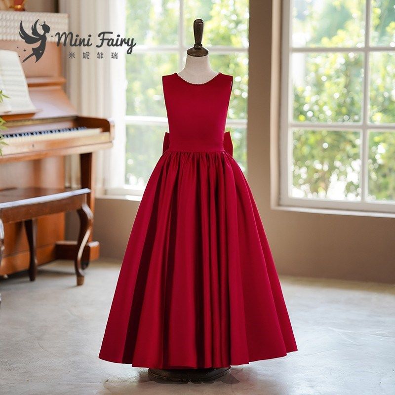 女童礼服生日公主裙大童钢琴演奏表演小主持人红色高端儿童演出服,童装/婴儿装/亲子装,儿童礼服,淘宝优惠券,粉丝福利购,淘宝优惠卷