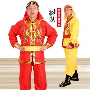威风锣鼓服装演出服打鼓服腰鼓队秧歌服舞龙舞狮服装男女表演服