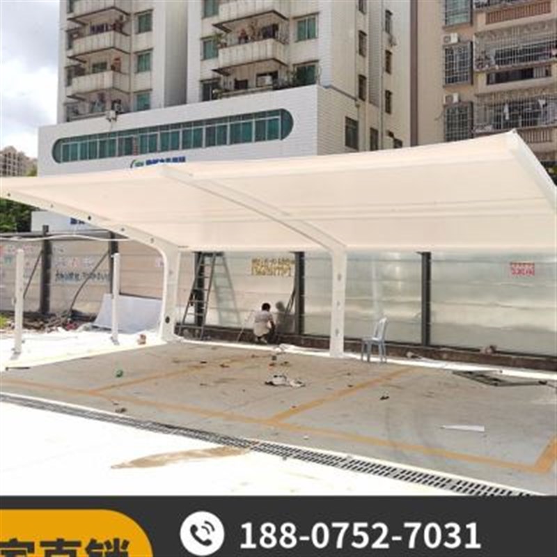 户外景区公园停车棚小区学校膜结构车篷汽车遮阳防晒雨棚看台雨蓬