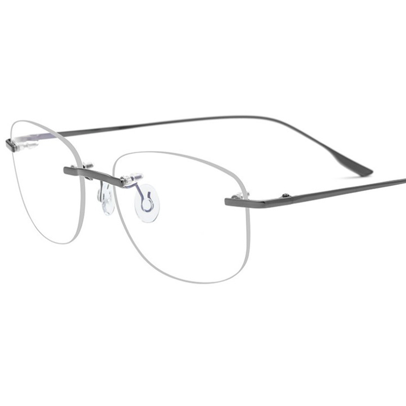 超轻眼镜框男士眼镜架防蓝光眼睛配变色近视无框金边眼镜女潮镜架