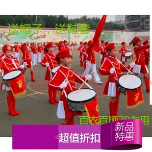 新款儿童鼓号服装中小学生升旗手幼儿童仪仗队服管乐队鼓手服套装