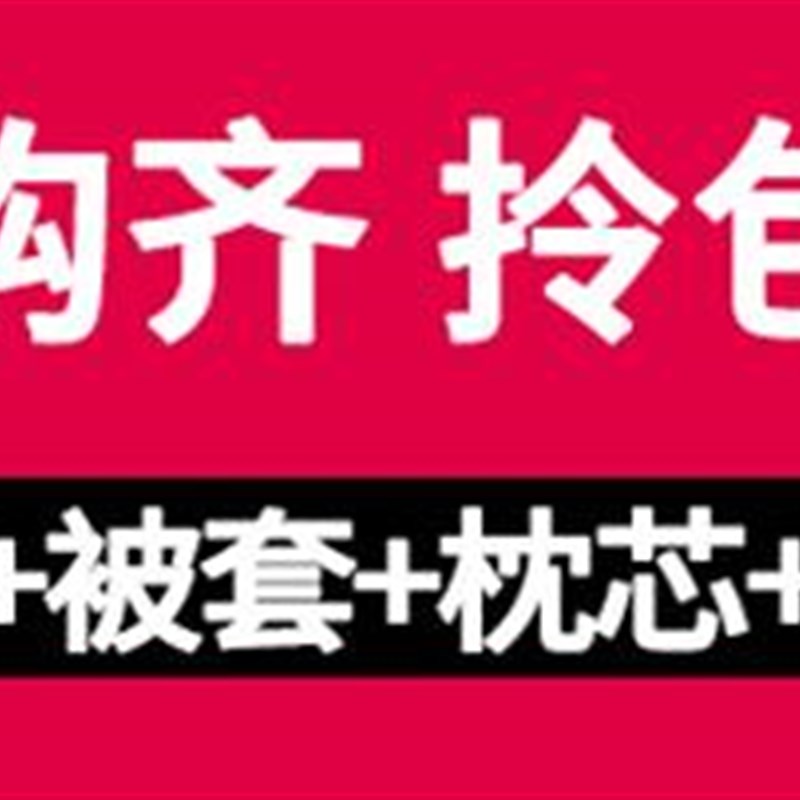 水洗棉褥全枕套一整宿套装学生舍被单人头床垫三件套被子冬被芯四