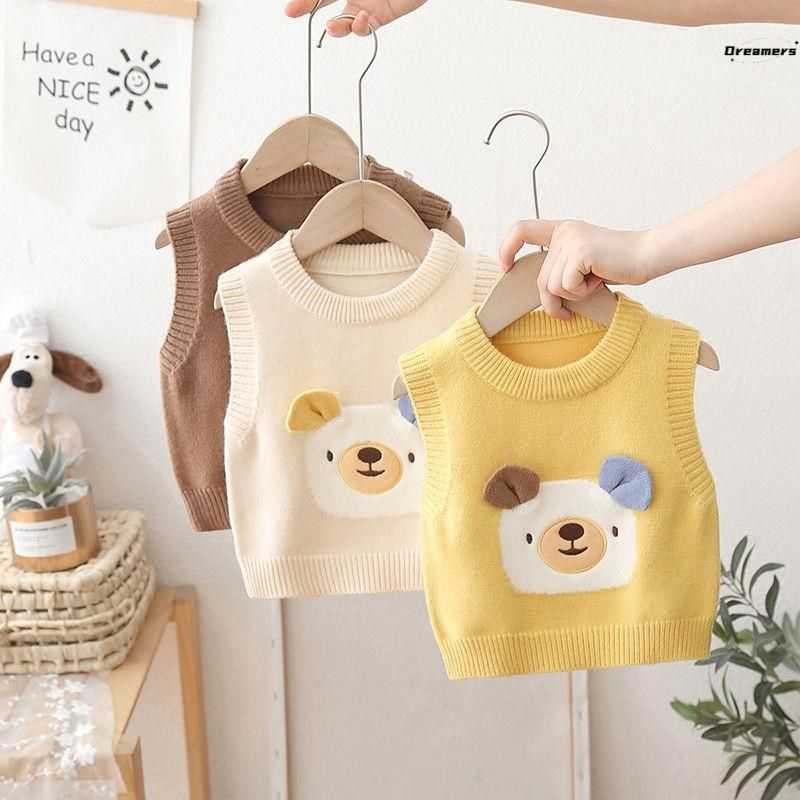 宝宝针织背心卡通洋气加绒男童2024新款秋装坎肩婴儿童毛衣马厂家