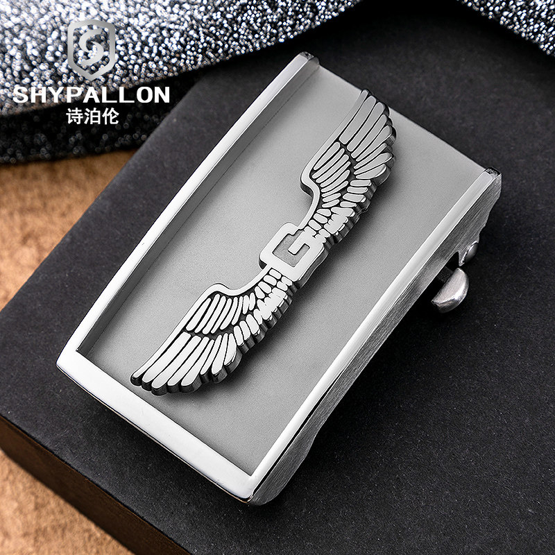 皮带扣头男内穿式自动扣钨钢裤带头3.8皮带卡扣配件3.5青年腰带头