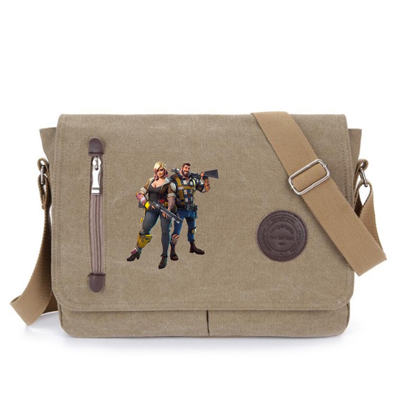 堡垒之夜2单肩包休闲帆布背包学生单肩包男女斜挎包高中学生书包