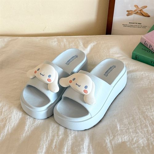 林先叁 可爱卡通拖鞋女外穿防滑增高凉拖夏季透气厚底沙滩凉拖鞋