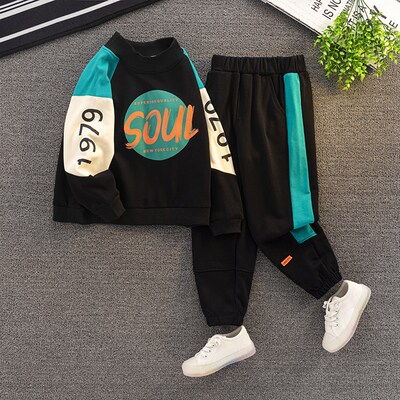 儿童装5男童春秋装中童11卫衣套装7春季运动13大童男装15岁男孩潮