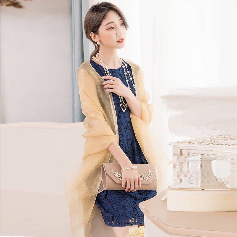 新娘披肩女伴娘围巾夏季薄款晚礼服披肩春秋晚宴会旗袍外搭88180