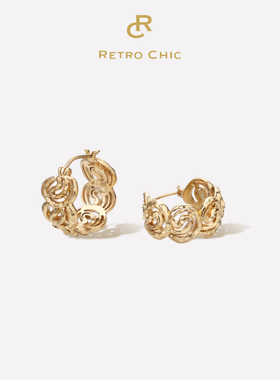 【女神礼物】RC Retro Chic 意大利复古时尚首饰 苏美涡纹耳圈
