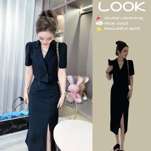 西装 高级气质薄款 套装 今年流行爆款 两件套女 2025夏季 时尚 新款