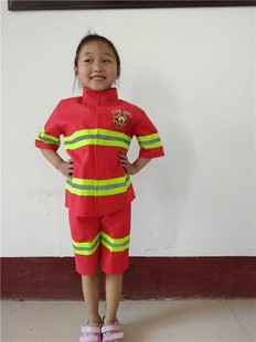 儿童环保服装 手工创意男孩小消防员diy表演T台秀 走秀幼儿园亲子装