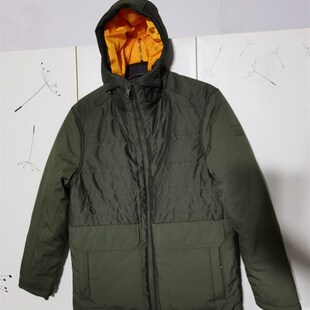 经典冬季百搭款男装外套军绿色深灰色连帽羽绒棉棉衣男生保暖棉服