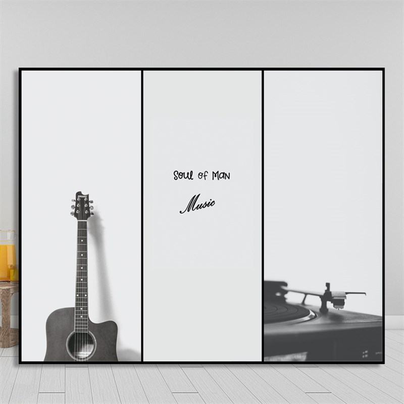 简约现代吉他门贴纸卧室壁纸整张美化装饰衣柜门贴纸翻新玻璃贴膜
