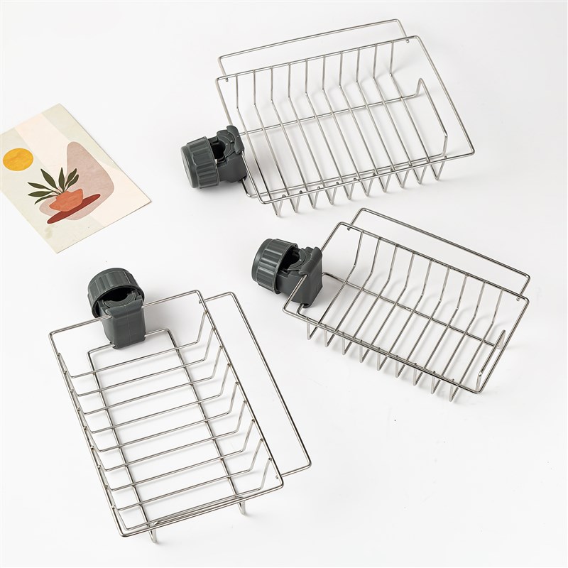 水龙头置物架沥水架收纳架海棉洗碗布厨房免打孔卫生间置物架