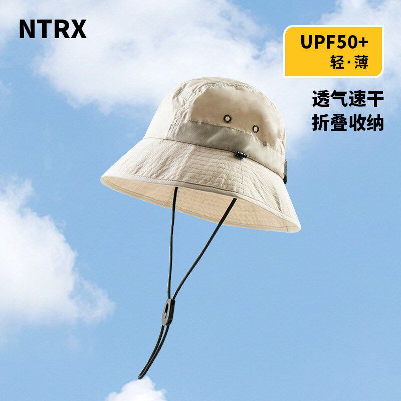 露营速干遮阳帽子男女夏季户外徒步防水登山帽轻薄透气机能渔夫帽