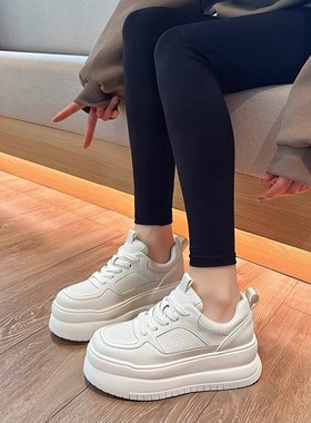 软底真皮小白鞋小码女鞋313233厚底2025M春夏季新款透气内增高休