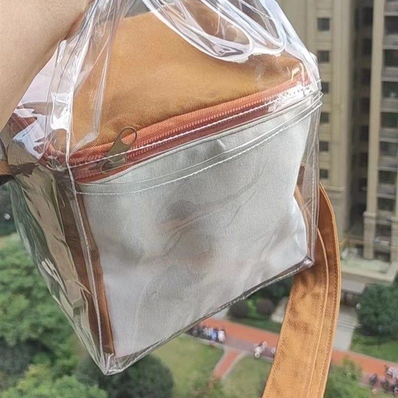 吐司切片面包日系风包包背包单肩包挎包少女化妆包防水帆布包