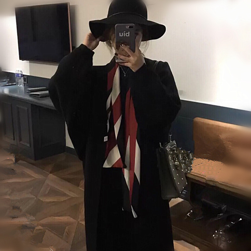 春秋时尚洋气长条丝巾女士百搭韩国细长款小围巾职业气质装饰领巾
