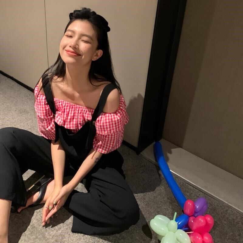 夏日可盐可甜轻薄垂坠宽松背带裤休闲法式黑色小众显瘦直筒裤女款