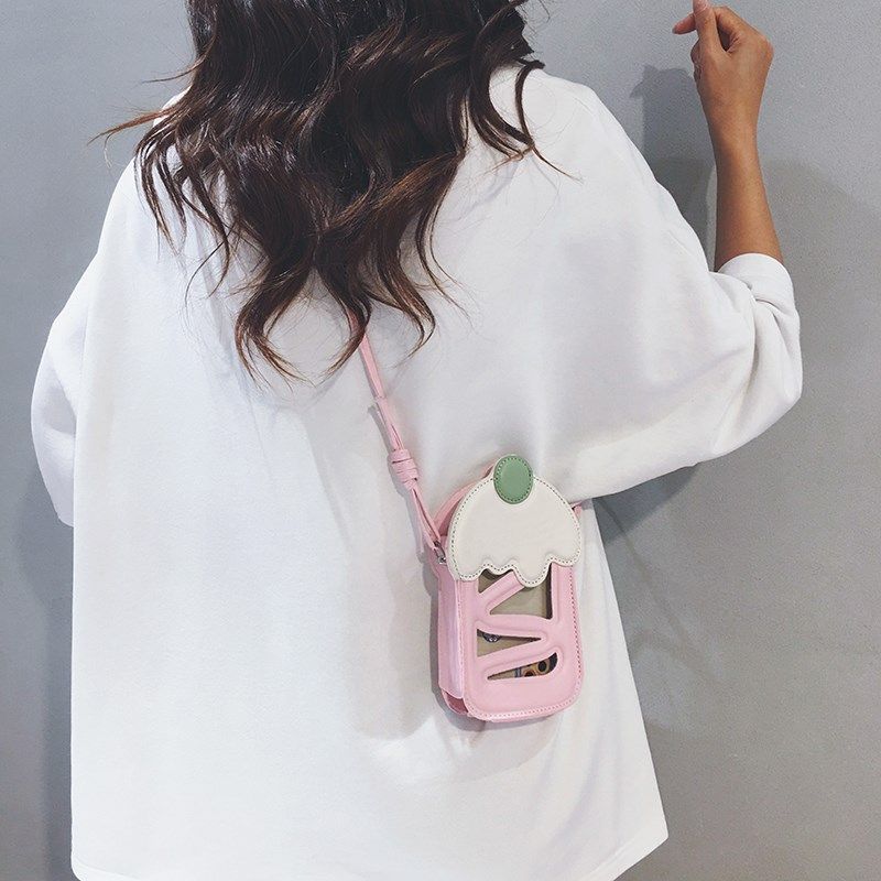 小众设计可爱迷你冰淇淋包包女2024新款休闲百搭旅游手机斜挎小包