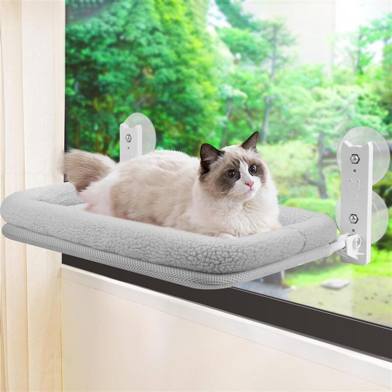 猫吊床猫咪吊床窗户猫晒太阳挂床阳台猫窝冬季吸盘式玻璃猫床用品