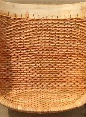 手工簸箕柳编竹编藤编单个土簸箕筲箕家用农村农用扫除簸箕小簸箕